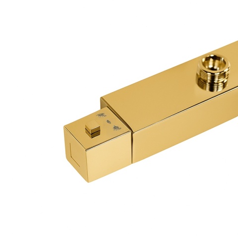 BATERIA PRYSZNICOWA Z TERMOSTATEM ŚCIENNA ŁAZIENKOWA T207-GL ZŁOTA