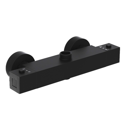 BATERIA PRYSZNICOWA Z TERMOSTATEM ŚCIENNA ŁAZIENKOWA T207B-BL CZARNA