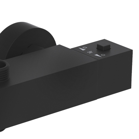 BATERIA PRYSZNICOWA Z TERMOSTATEM ŚCIENNA ŁAZIENKOWA T207B-BL CZARNA