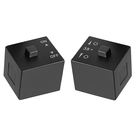 BATERIA PRYSZNICOWA Z TERMOSTATEM ŚCIENNA ŁAZIENKOWA T207B-BL CZARNA