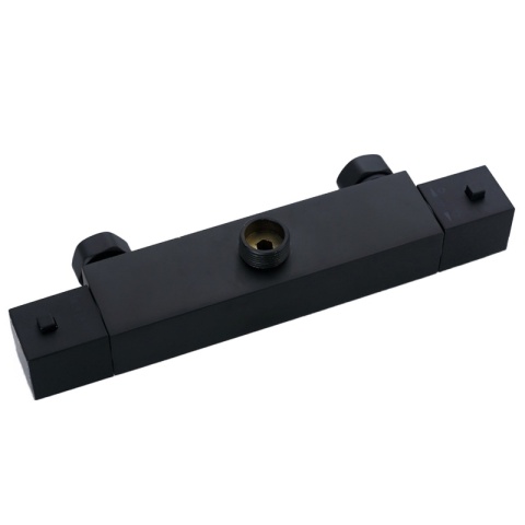 BATERIA PRYSZNICOWA Z TERMOSTATEM ŚCIENNA ŁAZIENKOWA T207B-BL CZARNA