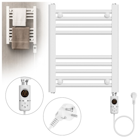 GRZEJNIK ŁAZIENKOWY ELEKTRYCZNY ENERGOOSZCZĘDNY DRABINKA 300W MANAM BIAŁY