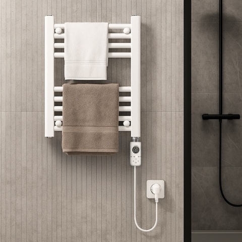 GRZEJNIK ŁAZIENKOWY ELEKTRYCZNY ENERGOOSZCZĘDNY DRABINKA 300W MANAM BIAŁY