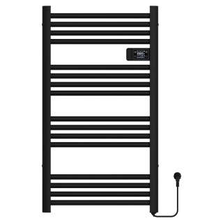 GRZEJNIK ŁAZIENKOWY ELEKTRYCZNY ALUMINIOWY DRABINKA 96x54 500W LOA CZARNY