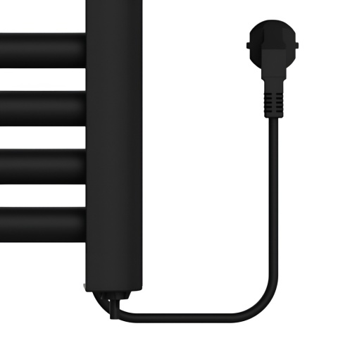 GRZEJNIK ŁAZIENKOWY ELEKTRYCZNY ALUMINIOWY DRABINKA 96x54 500W LOA CZARNY