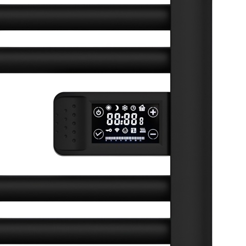 GRZEJNIK ŁAZIENKOWY ELEKTRYCZNY ALUMINIOWY DRABINKA 96x54 500W LOA CZARNY