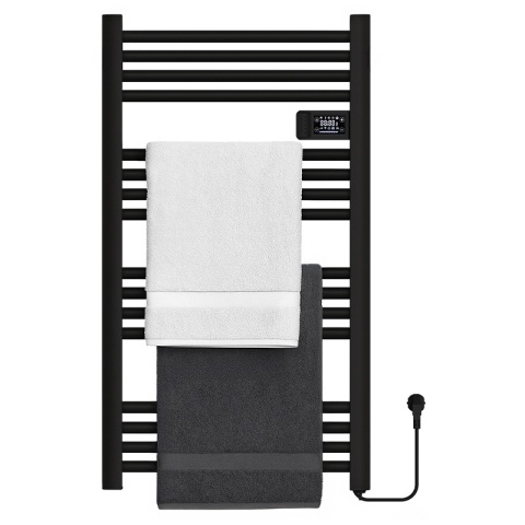 GRZEJNIK ŁAZIENKOWY ELEKTRYCZNY ALUMINIOWY DRABINKA 96x54 500W LOA CZARNY