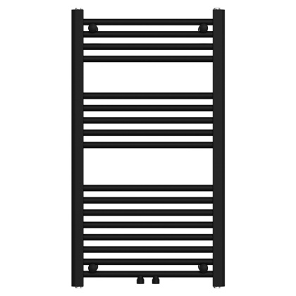 GRZEJNIK ŁAZIENKOWY ŚCIENNY PIONOWY WODNY DRABINKA 90x50 CORSO-BL-2 CZARNY
