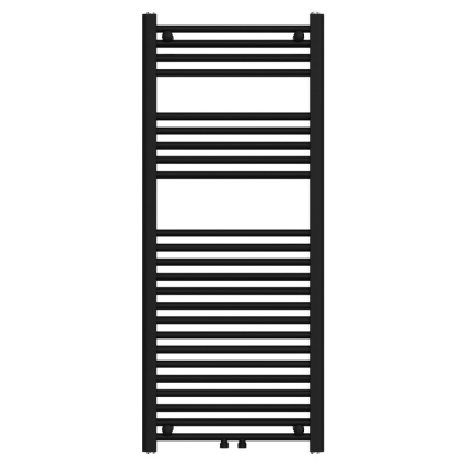 GRZEJNIK ŁAZIENKOWY ŚCIENNY PIONOWY WODNY DRABINKA 120x50 GAMA-BL-2 CZARNY