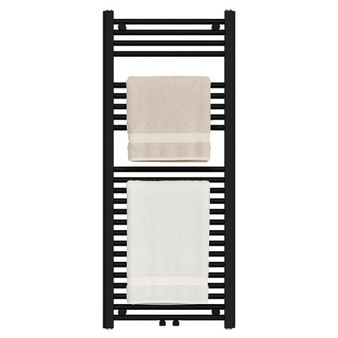 GRZEJNIK ŁAZIENKOWY ŚCIENNY PIONOWY WODNY DRABINKA 120x50 GAMA-BL-2 CZARNY