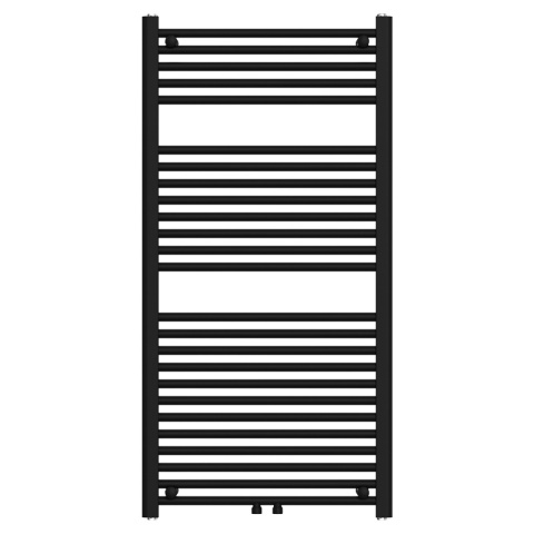 GRZEJNIK ŁAZIENKOWY ŚCIENNY PIONOWY WODNY DRABINKA 120x60 CORSO-BL-1 CZARNY