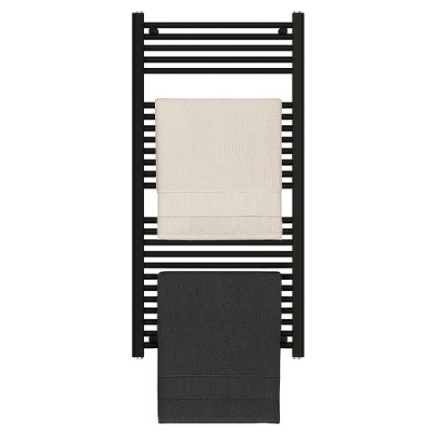 GRZEJNIK ŁAZIENKOWY ŚCIENNY PIONOWY WODNY DRABINKA 120x60 CORSO-BL-1 CZARNY