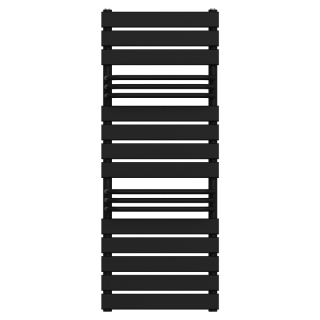 GRZEJNIK ŁAZIENKOWY ŚCIENNY PIONOWY WODNY DRABINKA 128x50 FUEGO-BL CZARNY