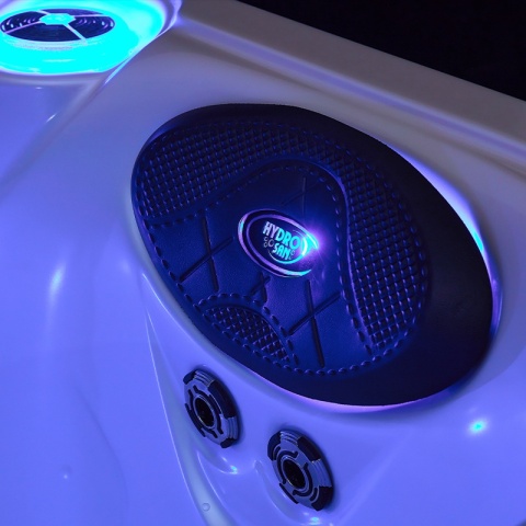 JACUZZI OGRODOWE WANNA SPA752 CAPPUCINNO OBUDOWA ANTRACYT 200x200 CM