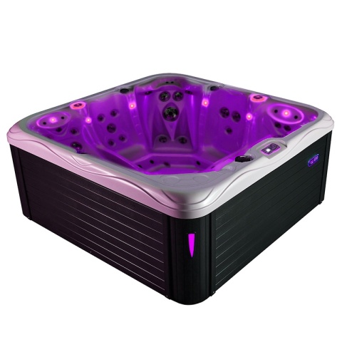 JACUZZI OGRODOWE WANNA SPA752 CAPPUCINNO OBUDOWA ANTRACYT 200x200 CM
