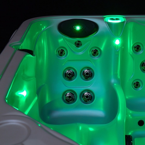 JACUZZI OGRODOWE WANNA SPA752 CAPPUCINNO OBUDOWA KAWA 200x200 CM