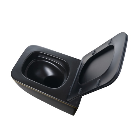 MISKA WC WISZĄCA TORNADO YUZU-MTB-GL-TR-03 CZARNY MAT DESKA WOLNOOPADAJĄCA DUROPLAST