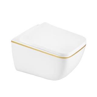 MISKA WC WISZĄCA TORNADO YUZU-WH-GL-TR-03 BIAŁA DESKA WOLNOOPADAJĄCA DUROPLAST