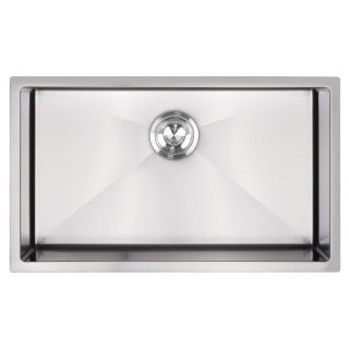 ZLEW KUCHENNY ZLEWOZMYWAK JEDNOKOMOROWY STALOWY INOX RODOS-CH-74X47 SYFON UCHWYTY