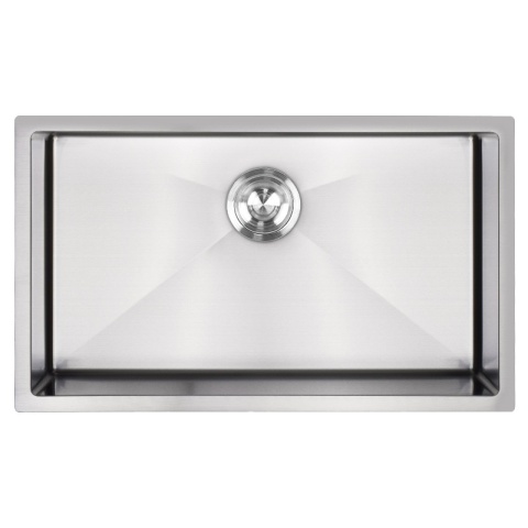 ZLEW KUCHENNY ZLEWOZMYWAK JEDNOKOMOROWY STALOWY INOX RODOS-CH-74X47 SYFON UCHWYTY