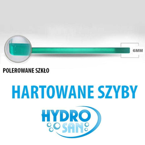 DRZWI PRYSZNICOWE SH06B CHROM 90 CM 6 MM