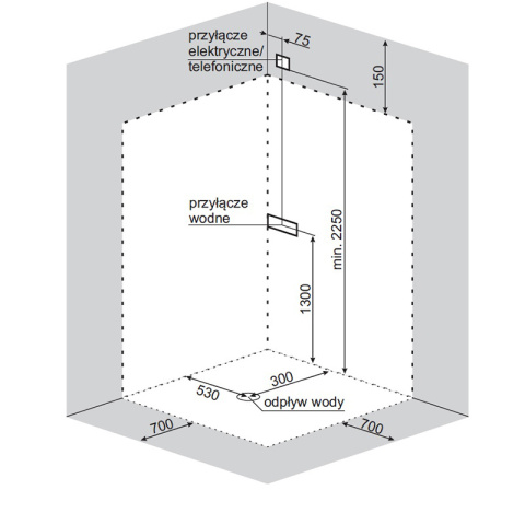 KABINA PRYSZNICOWA Z HYDROMASAŻEM LIMA 9911B BIAŁA 100x100 CM