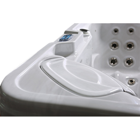 JACUZZI OGRODOWE WANNA SPA538 BIAŁA PERŁA OBUDOWA SZARA 220x220 CM