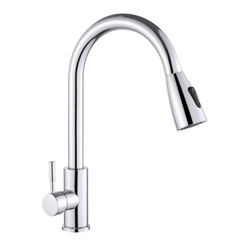 BATERIA KUCHENNA Z WYCIĄGANĄ WYLEWKĄ STOJĄCA NABLATOWA CHROM SELENA