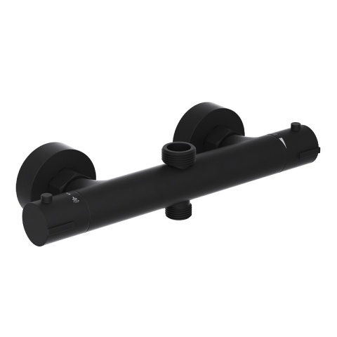 BATERIA PRYSZNICOWA ŁAZIENKOWA Z DESZCZOWNICĄ TERMOSTATEM T151B CZARNA