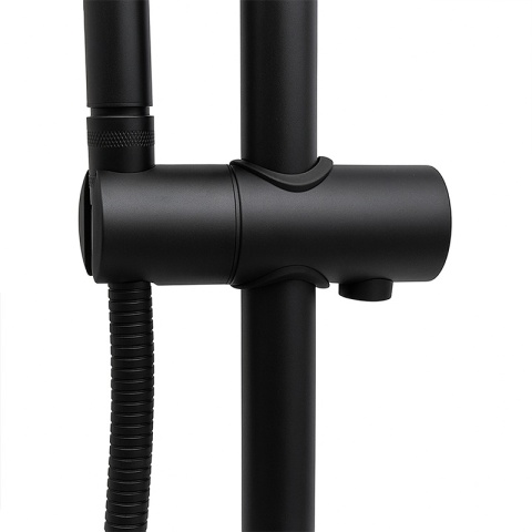 BATERIA PRYSZNICOWA ŁAZIENKOWA Z DESZCZOWNICĄ TERMOSTATEM T151B CZARNA