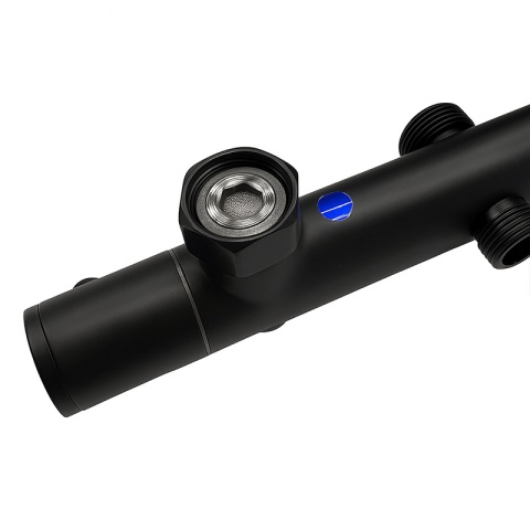 BATERIA PRYSZNICOWA ŁAZIENKOWA Z DESZCZOWNICĄ TERMOSTATEM T151B CZARNA