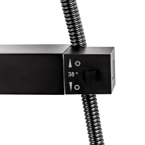 BATERIA PRYSZNICOWA ŁAZIENKOWA Z DESZCZOWNICĄ TERMOSTATEM T153B-BL CZARNA