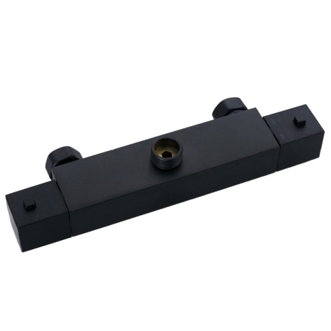 BATERIA PRYSZNICOWA ŁAZIENKOWA Z DESZCZOWNICĄ TERMOSTATEM T153B-BL CZARNA