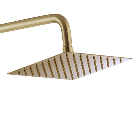 BATERIA PRYSZNICOWA Z TERMOSTATEM DESZCZOWNICĄ T151 ZŁOTA SZCZOTKOWANA