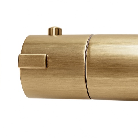 BATERIA PRYSZNICOWA Z TERMOSTATEM DESZCZOWNICĄ T151 ZŁOTA SZCZOTKOWANA