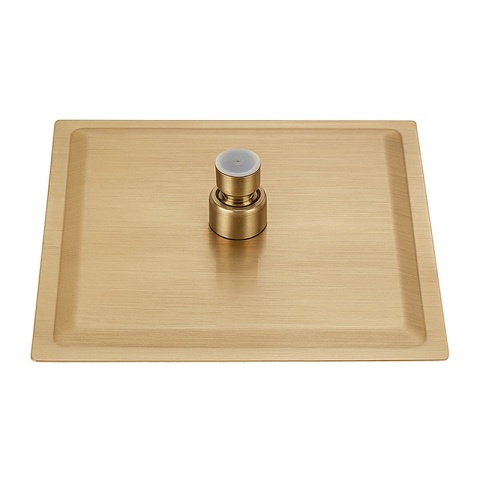 BATERIA PRYSZNICOWA Z TERMOSTATEM DESZCZOWNICĄ T153 ZŁOTA SZCZOTKOWANA