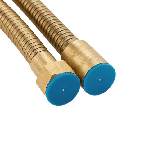 BATERIA PRYSZNICOWA Z TERMOSTATEM DESZCZOWNICĄ T153 ZŁOTA SZCZOTKOWANA