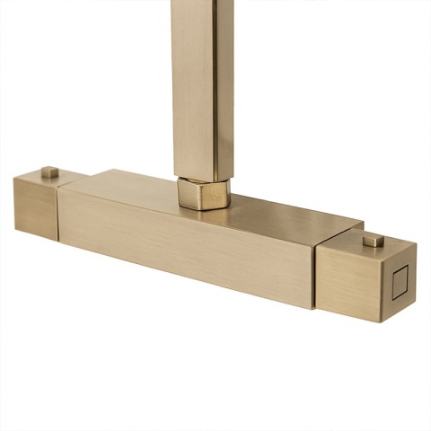 BATERIA PRYSZNICOWA Z TERMOSTATEM DESZCZOWNICĄ T153 ZŁOTA SZCZOTKOWANA