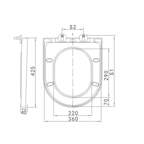 DESKA SEDESOWA WC WOLNOOPADAJĄCA CV-WH-10 SLIM BIAŁA DUROPLAST