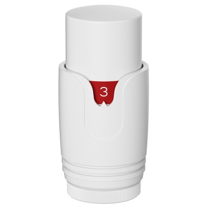 GŁOWICA TERMOSTATYCZNA POKRĘTŁO DO GRZEJNIKA GWINT M30x1.5 GT-WH-1 BIAŁA