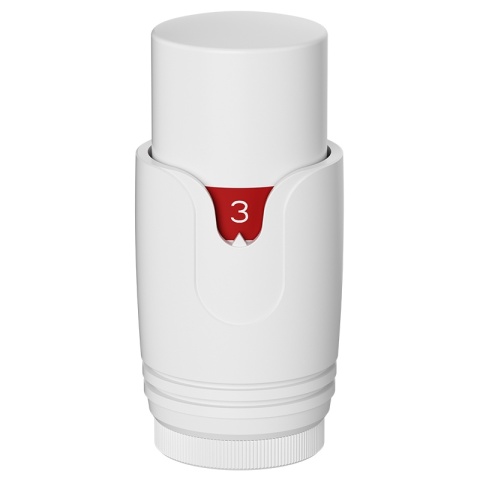 GŁOWICA TERMOSTATYCZNA POKRĘTŁO DO GRZEJNIKA GWINT M30x1.5 GT-WH-1 BIAŁA