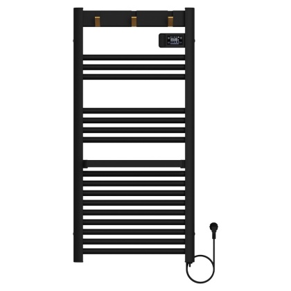 GRZEJNIK ŁAZIENKOWY ELEKTRYCZNY ALUMINIOWY DRABINKA ECO 500W Z WIESZAKAMI