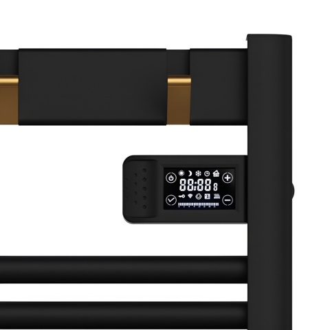 GRZEJNIK ŁAZIENKOWY ELEKTRYCZNY ALUMINIOWY DRABINKA ECO 500W Z WIESZAKAMI