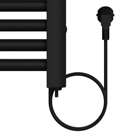 GRZEJNIK ŁAZIENKOWY ELEKTRYCZNY ALUMINIOWY DRABINKA ECO 500W Z WIESZAKAMI