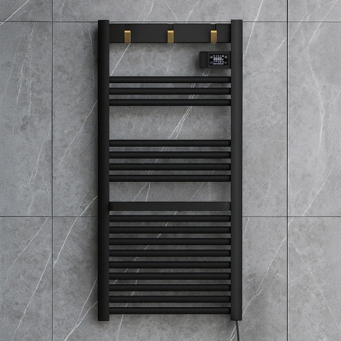 GRZEJNIK ŁAZIENKOWY ELEKTRYCZNY ALUMINIOWY DRABINKA ECO 500W Z WIESZAKAMI