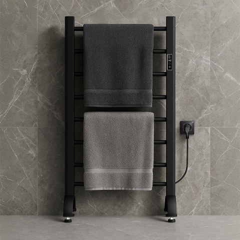 GRZEJNIK ŁAZIENKOWY ELEKTRYCZNY ENERGOOSZCZĘDNY DRABINKA 200W TAAL CZARNY