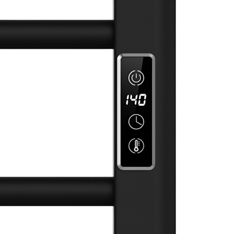 GRZEJNIK ŁAZIENKOWY ELEKTRYCZNY ENERGOOSZCZĘDNY DRABINKA 200W TAAL CZARNY