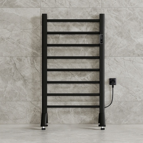 GRZEJNIK ŁAZIENKOWY ELEKTRYCZNY ENERGOOSZCZĘDNY DRABINKA 200W TAAL CZARNY