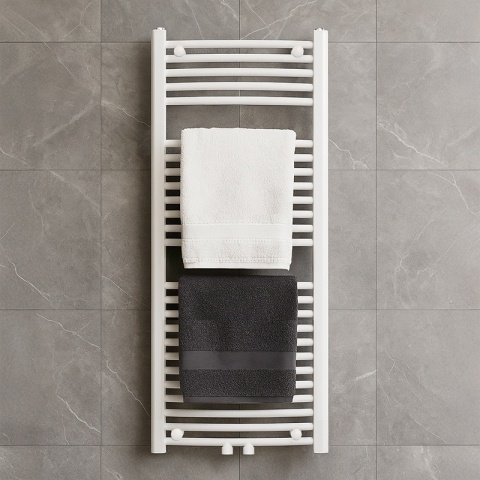 GRZEJNIK ŁAZIENKOWY ŚCIENNY PIONOWY WODNY DRABINKA 120x50 CORSO-WH-4 BIAŁY