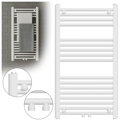 GRZEJNIK ŁAZIENKOWY ŚCIENNY PIONOWY WODNY DRABINKA 90x50 CORSO-WH-2 BIAŁY